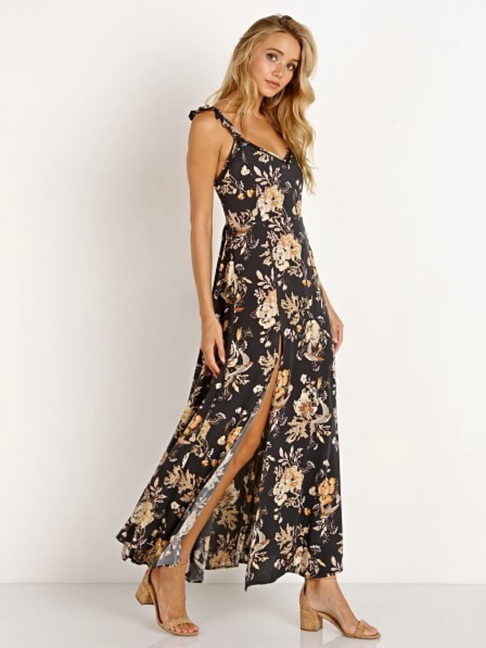 Spell and the Gypsy Collective Rosa Maxi Dress in Coal EUC - Picture 3 of 9